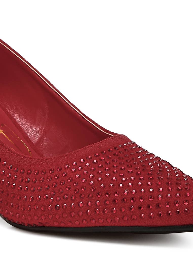 Caspia Rhinestones Embellished Pumps