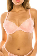 Youmita BC Cup Lace Push Up Demi Bra-YM-78296-BRA