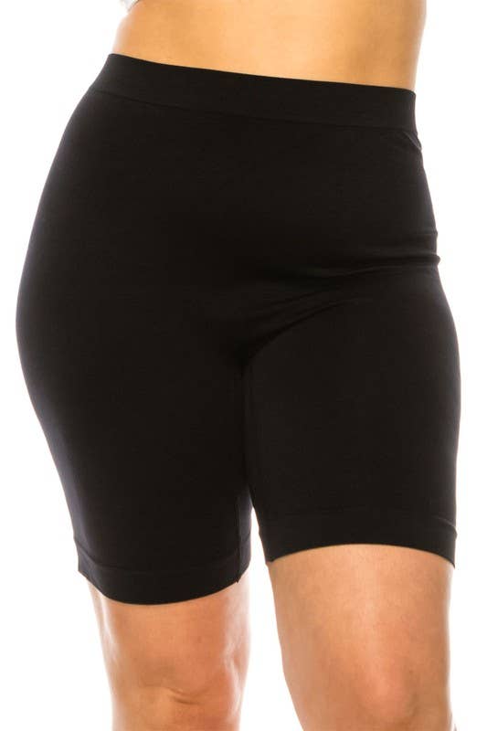 Youmita Solid Free Size  Shorts-Plus Size-YM-72181X-SMS-PLUS