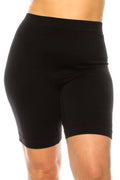 Youmita Solid Free Size  Shorts-Plus Size-YM-72181X-SMS-PLUS