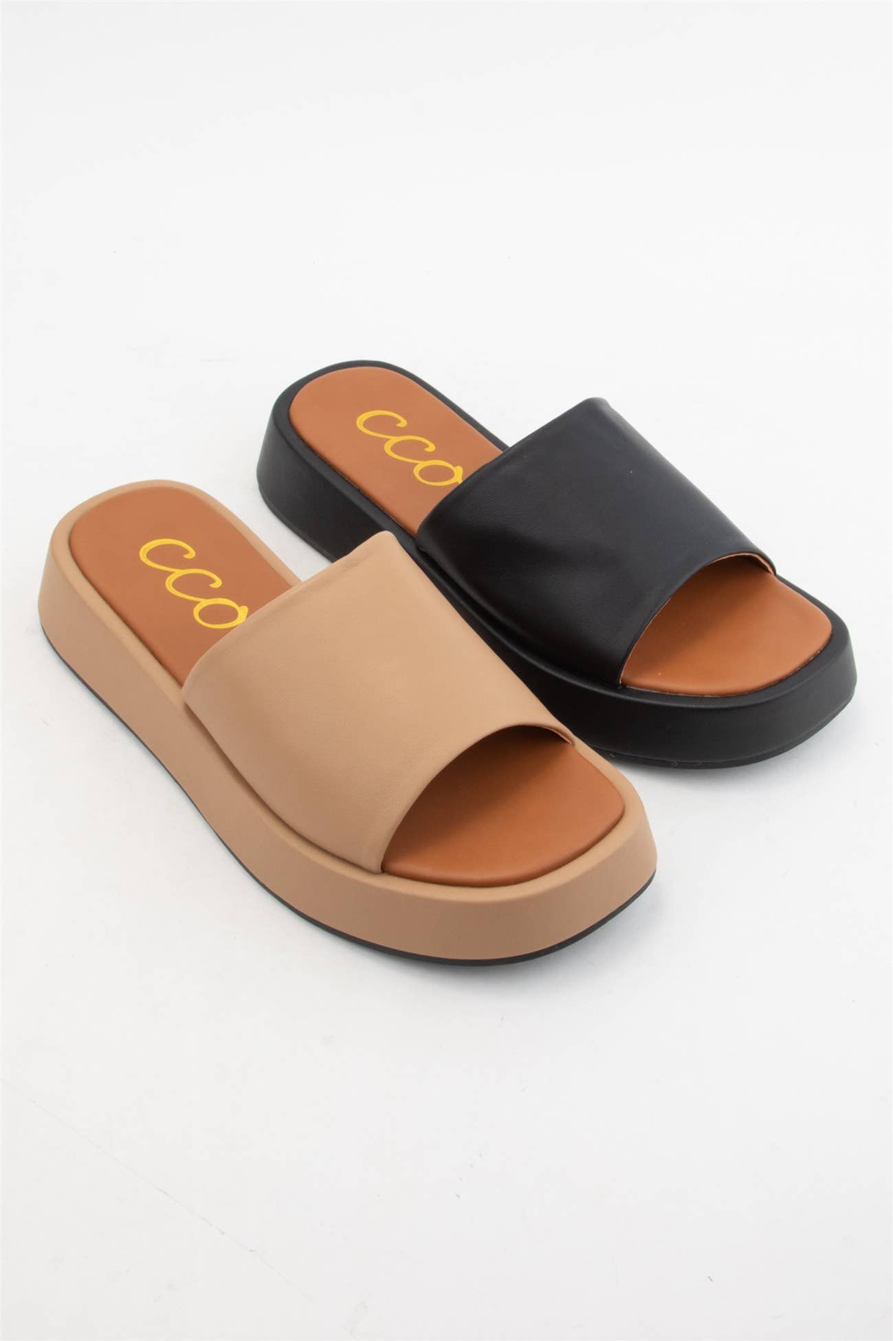 TOVE Minimal Platform Slide Sandals with Clean Everyday Desi