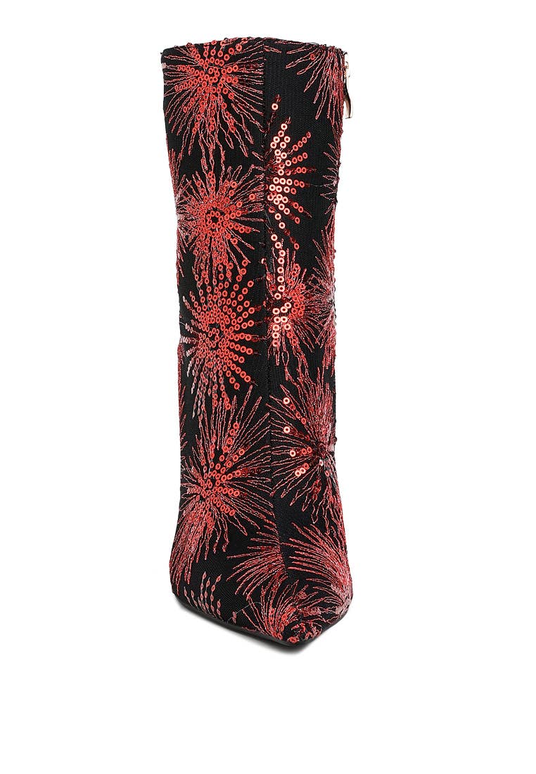 Oleander Sequin Embellished Stiletto Boots (Copy)