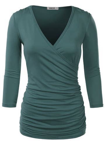 Tank Tops Deep V-Neck Surplice Wrap