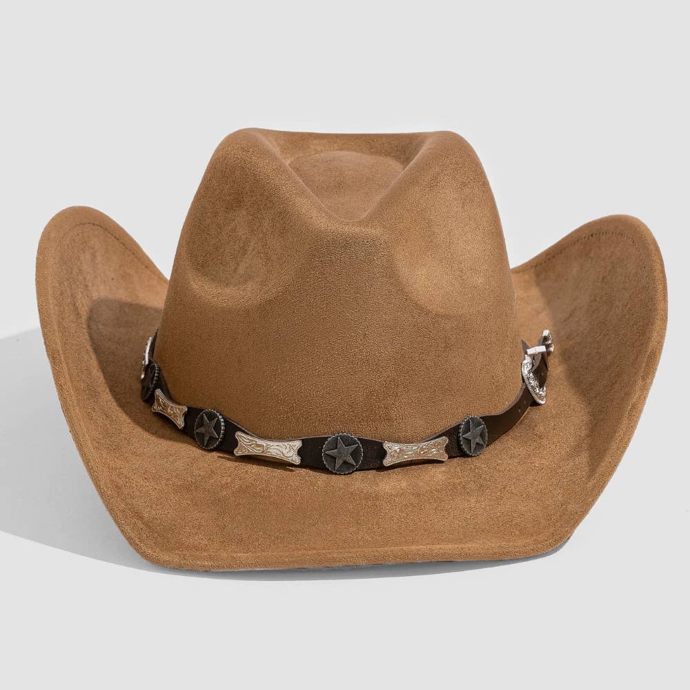 Western Engraved Buckle Belt Cowboy Hat