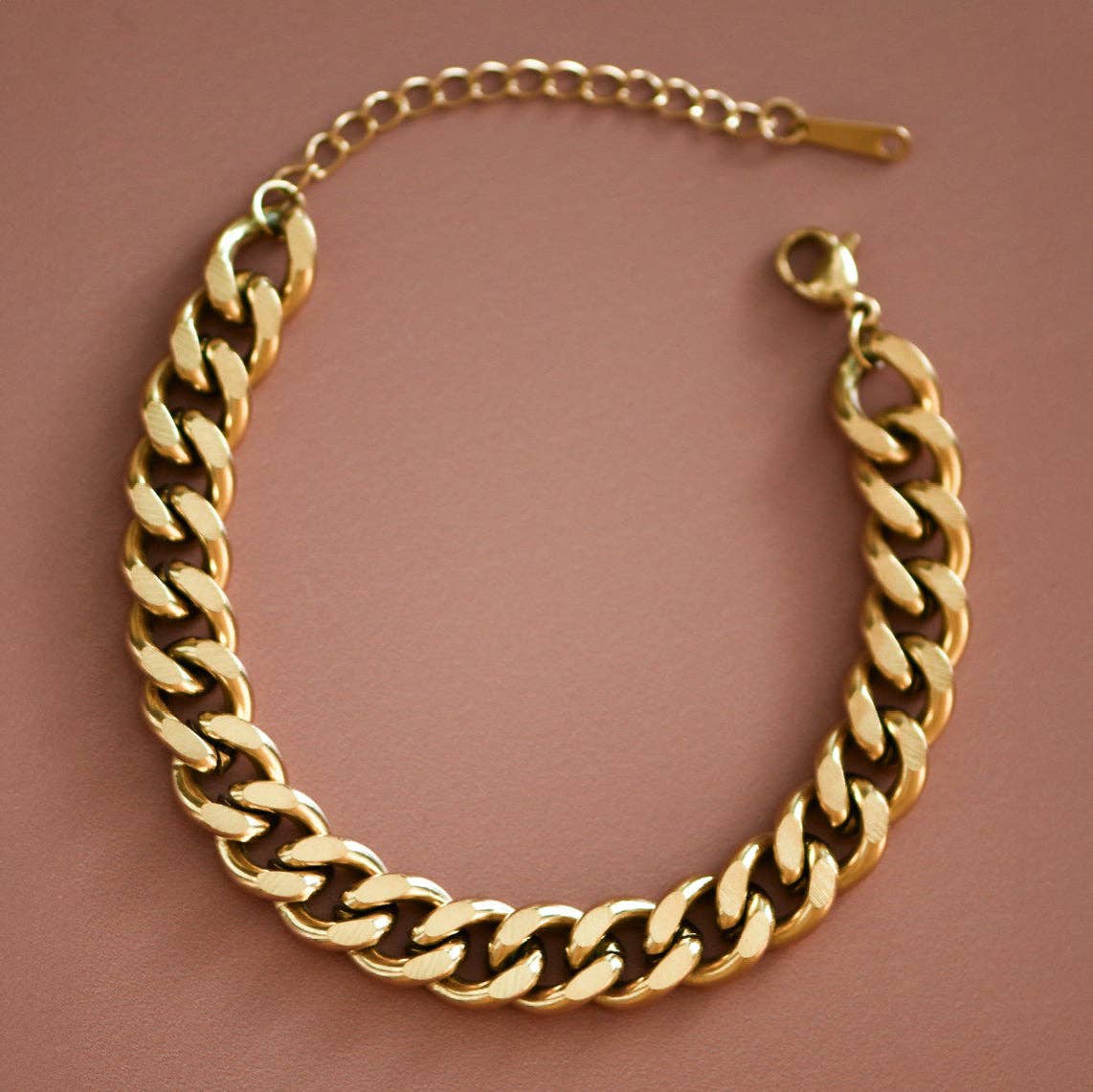 18K Gold Plated Waterproof Stainless Steel Chain Bracelet - 7437