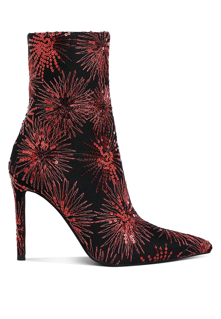 Oleander Sequin Embellished Stiletto Boots