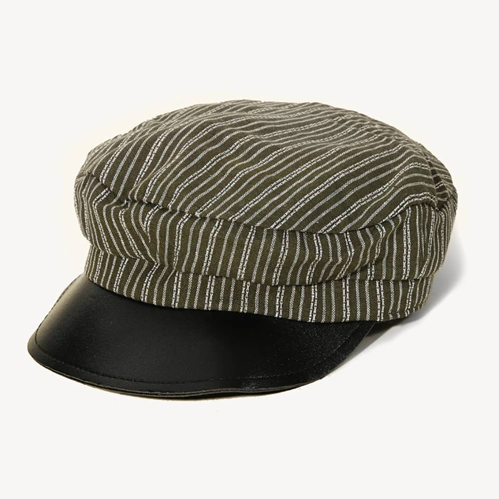 Pin Stripe Cabbie Hat