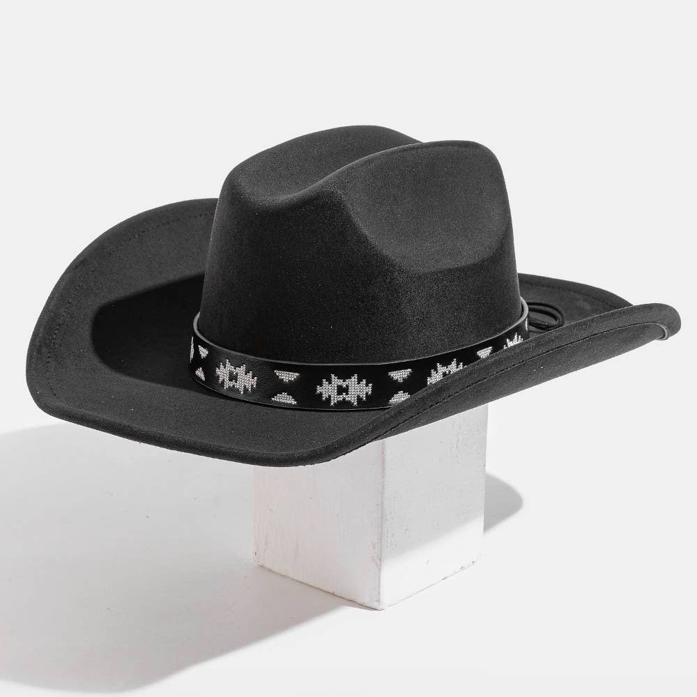 Western Tribal Pattern Band Cowboy Hat