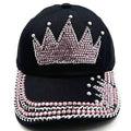Bold Tiara Crown Rhinestone Cap Hat