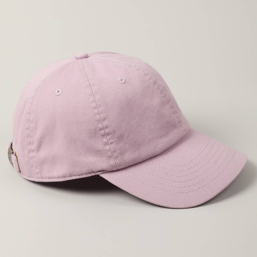 Stone Washed Cotton Solid Color Baseball Cap