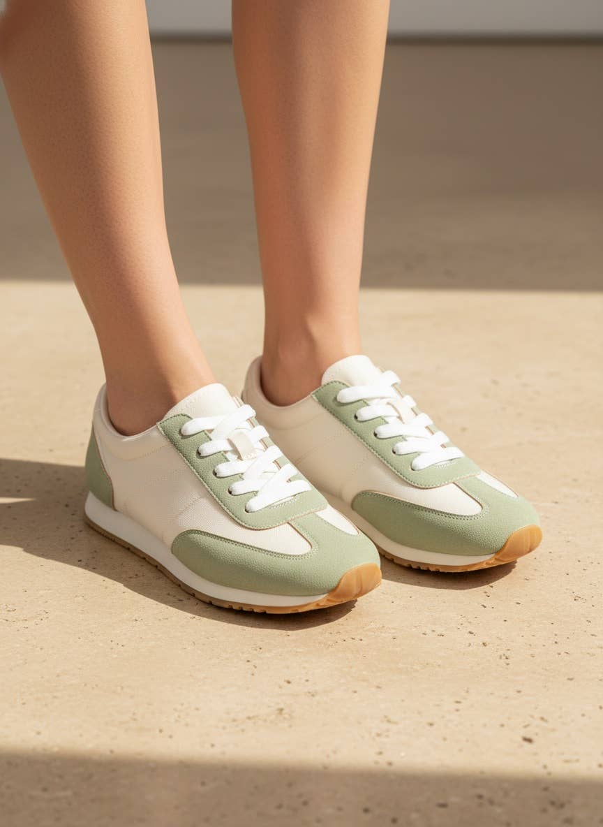 CARRIE Retro Runner Sneakers Color Block Casual Running Shoe