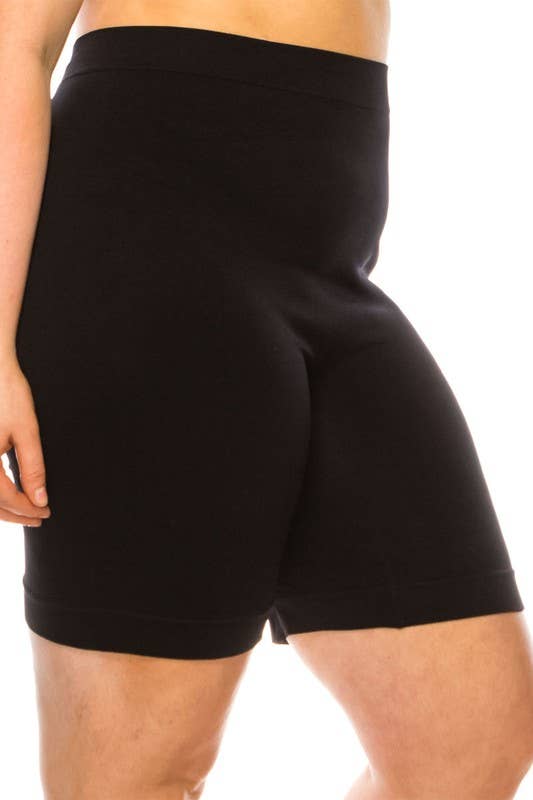 Youmita Solid Free Size  Shorts-Plus Size-YM-72181X-SMS-PLUS
