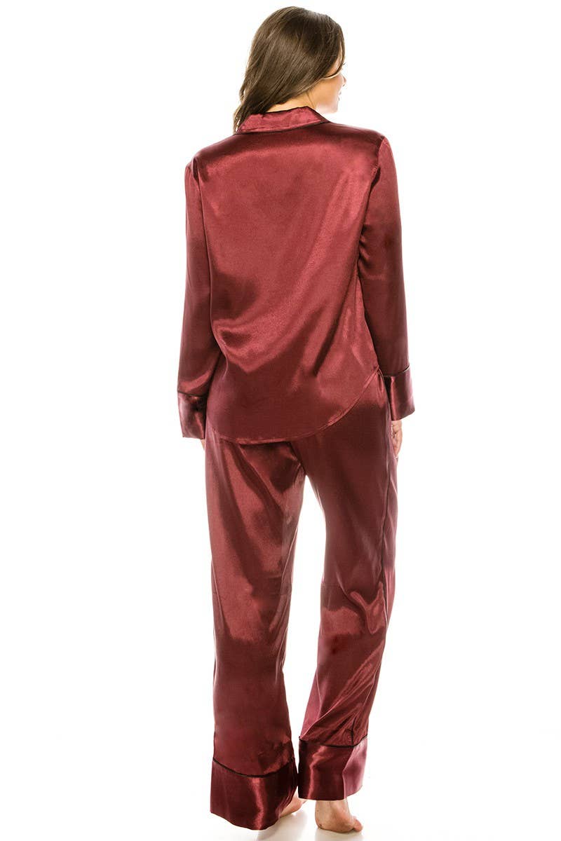 Youmita 2 Pc Satin Pj Set-YM-20183-PJS