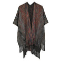 Multicolor Metallic Knit Ruana