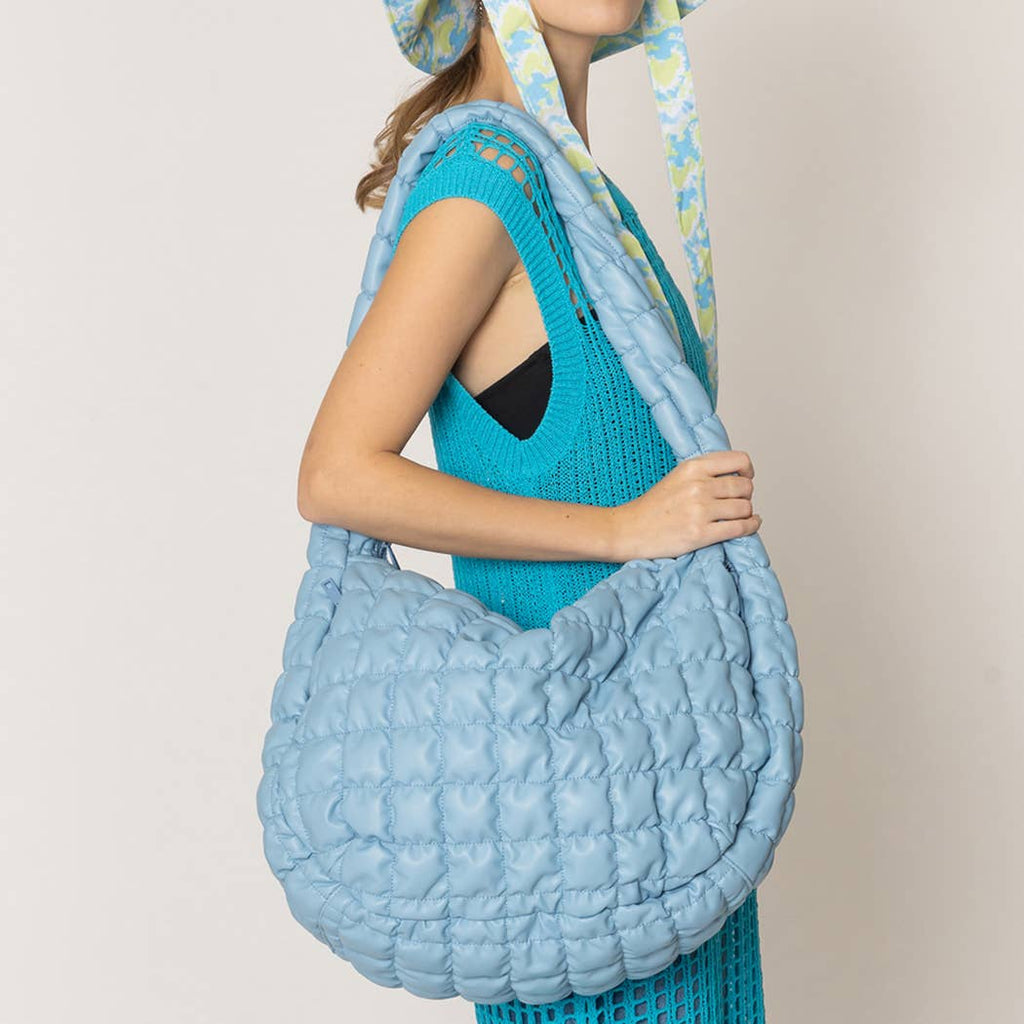 Stylish Quilted Puffer Lightweight Large Handbag
