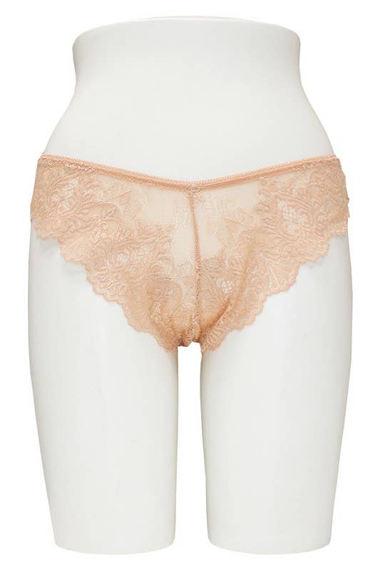 Floral Lace Thong-YM-33340-THG