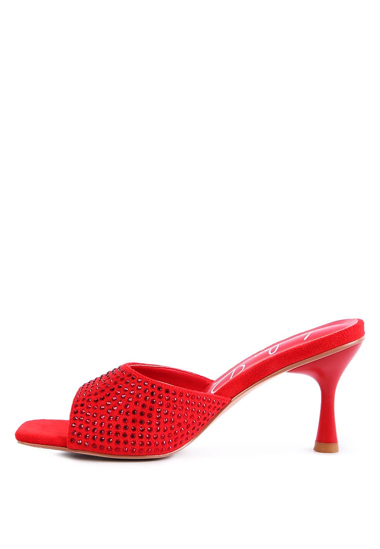 Imprint Diamante Stud Slip On Sandals