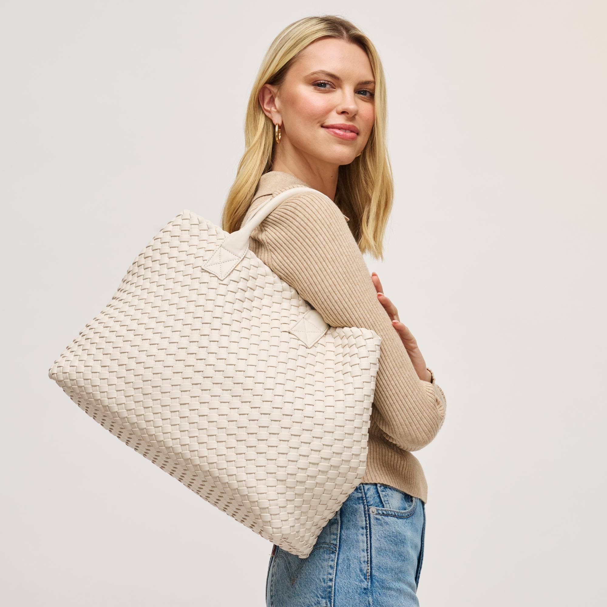 Ithaca Woven Vegan Leather Tote