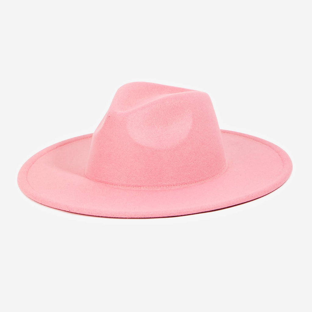 Flat Brim Fedora Fashion Hat
