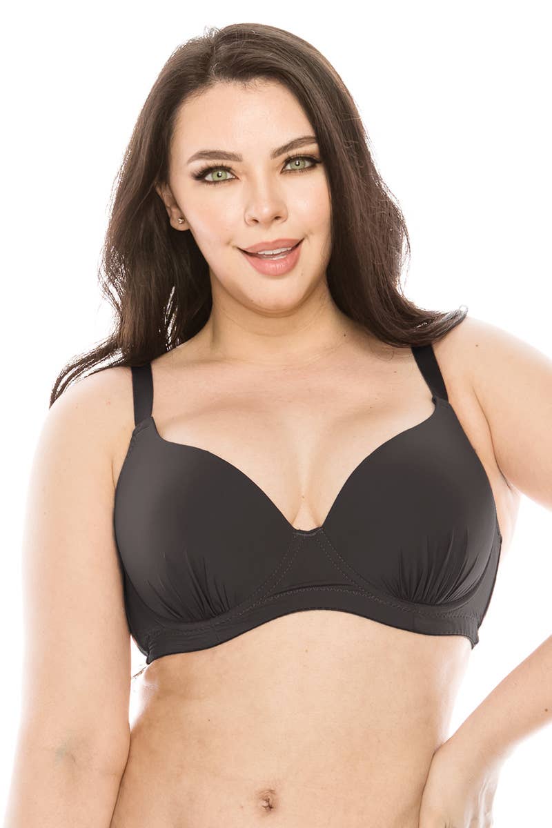3 Pcs D DD DDD and F Cup Black Nude White Full Coverage Bra