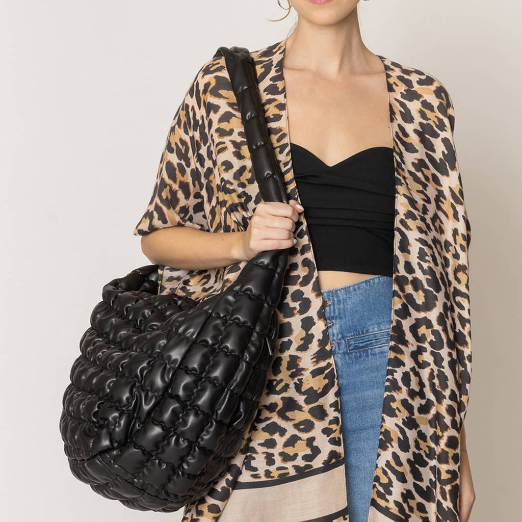 Stylish Quilted Puffer Lightweight Large Handbag