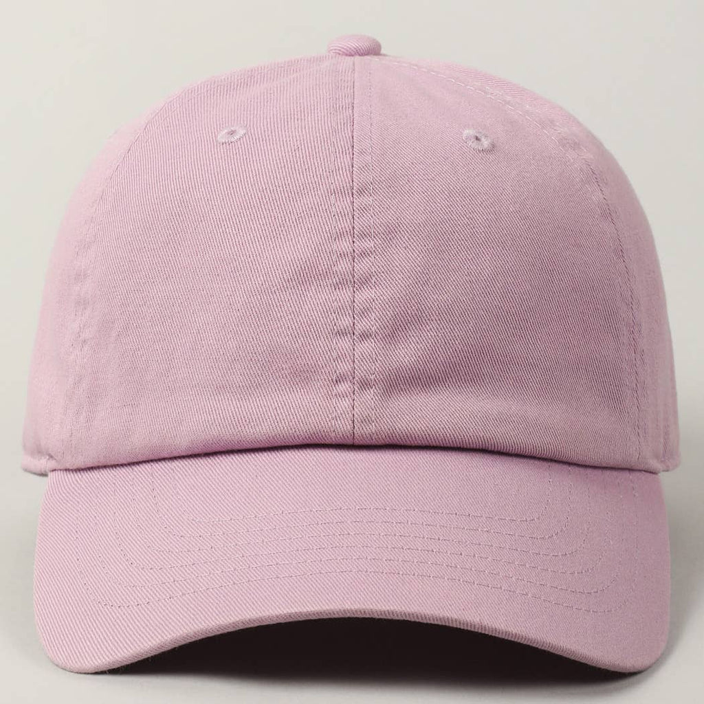 Stone Washed Cotton Solid Color Baseball Cap