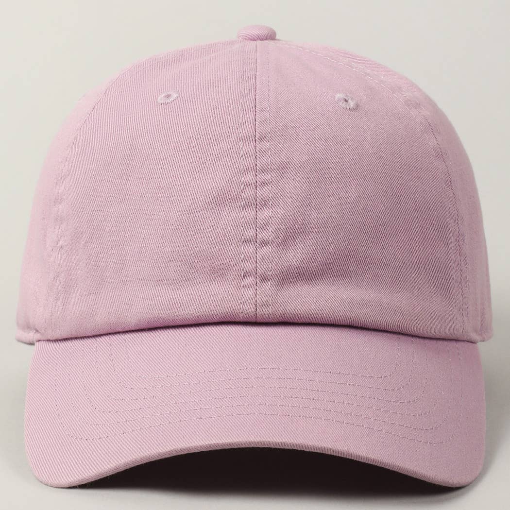 Stone Washed Cotton Solid Color Baseball Cap