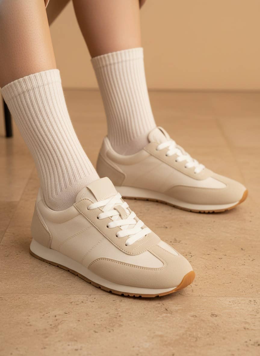 CARRIE Retro Runner Sneakers Color Block Casual Running Shoe