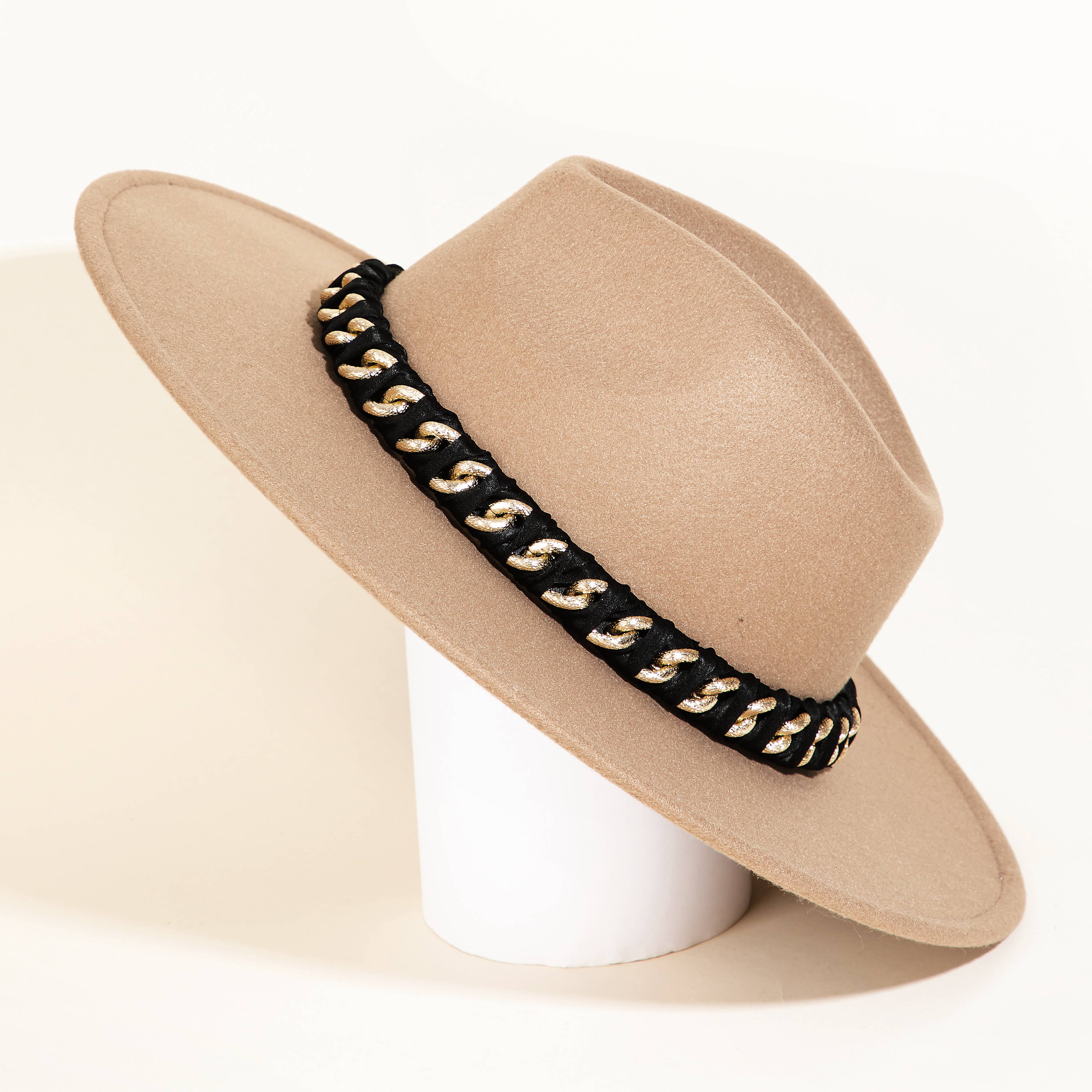 Chain Strap Fedora Fashion Hat