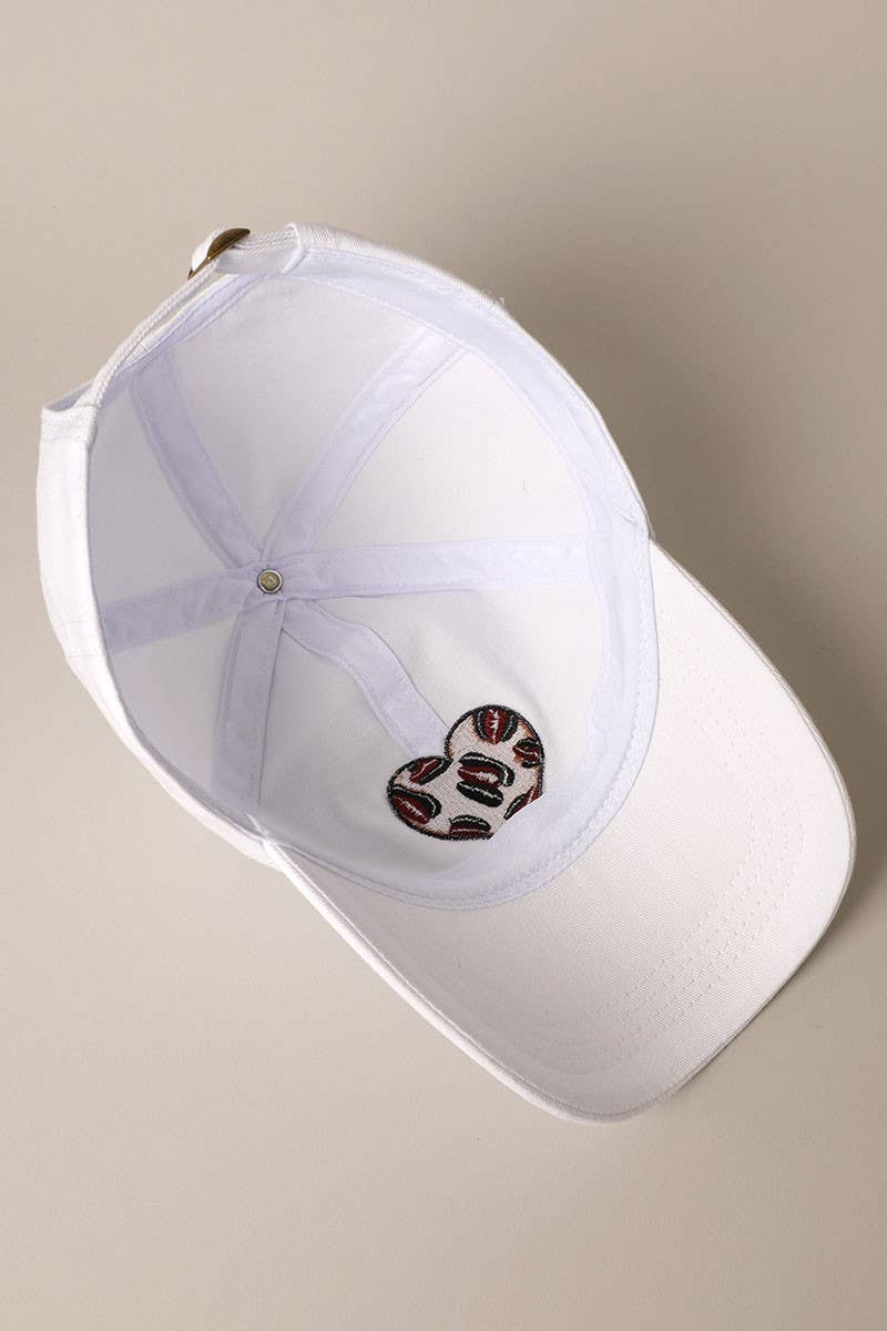 Leopard Heart Embroidery Baseball Cap Hat